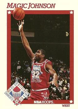 1991-92 Hoops Magic Johnson #266 card image