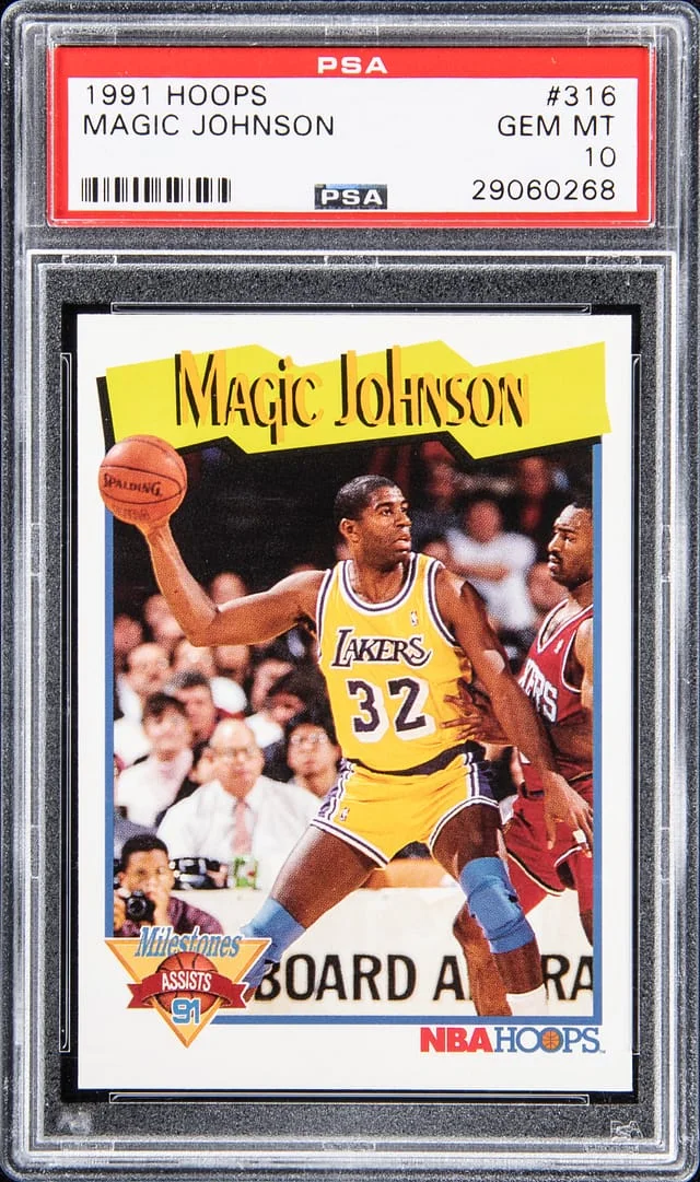 1991-92 Hoops Magic Johnson #316 card image