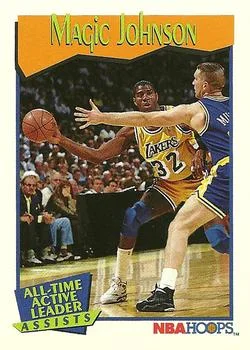 1991-92 Hoops Magic Johnson ATL #535 card image
