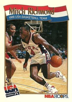 1991-92 Hoops Mitch Richmond USA #573 card image