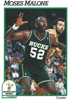 1991-92 Hoops Moses Malone #394 card image