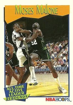 1991-92 Hoops Moses Malone ATL #537 card image