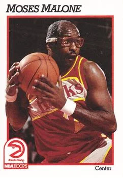 1991-92 Hoops Moses Malone UER: 119 rebounds 1982-83 #2 card image