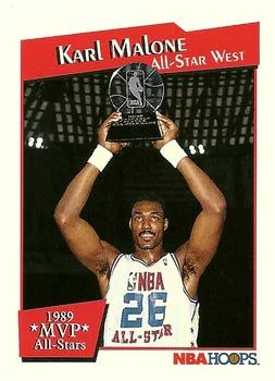 1991-92 Hoops Karl Malone [MVP All-Stars] MVP All-Stars #X card image