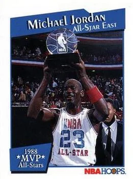 1991-92 Hoops Michael Jordan [MVP All-Stars] MVP All-Stars #IX card image