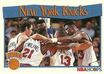 1991-92 Hoops Patrick Ewing / Mark Jackson / Charles Oakley / Kiki Vandeweghe / Gerald Wilkins #291 card image