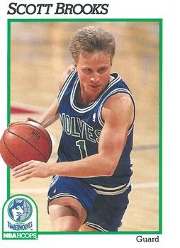 1991-92 Hoops Scott Brooks #395 card image