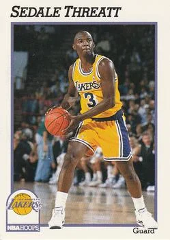 1991-92 Hoops Sedale Threatt #385 card image