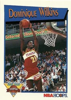 1991-92 Hoops Dominique Wilkins [Slam Dunk Champions] Slam Dunk Champions #II card image