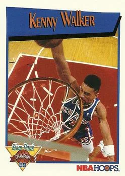 1991-92 Hoops Kenny Walker [Slam Dunk Champions] Slam Dunk Champions #V card image