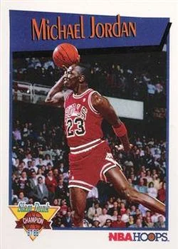 1991-92 Hoops Michael Jordan [Slam Dunk Champions] Slam Dunk Champions #IV card image