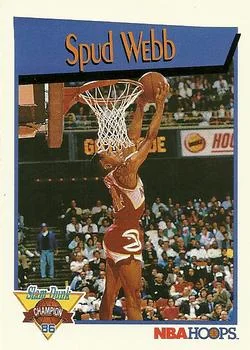 1991-92 Hoops Spud Webb [Slam Dunk Champions] Slam Dunk Champions #III card image