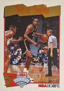 1991-92 Hoops Steve Smith Draft Picks #550 card image