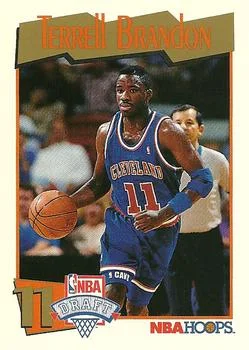 1991-92 Hoops Terrell Brandon Draft Picks #556 card image