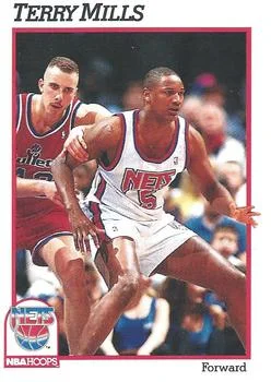 1991-92 Hoops Terry Mills #401 card image