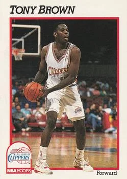 1991-92 Hoops Tony Brown #376 card image