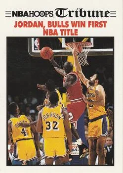 1991-92 Hoops Vlade Divac / Magic Johnson / Michael Jordan / Byron Scott #542 card image