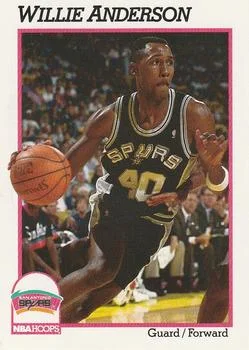 1991-92 Hoops Willie Anderson #188 card image