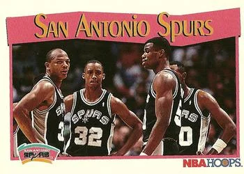 1991-92 Hoops Willie Anderson / Terry Cummings / Sean Elliott / David Robinson #297 card image