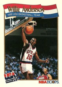 1991-92 Hoops Willie Anderson USA #565 card image