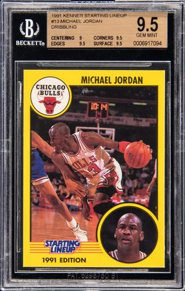 1991-92 Kenner Starting Lineup Michael Jordan, Dribbling #13 card image