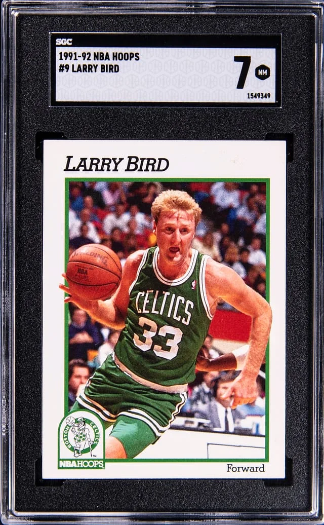 1991-92 NBA Hoops Larry bird #9 card image