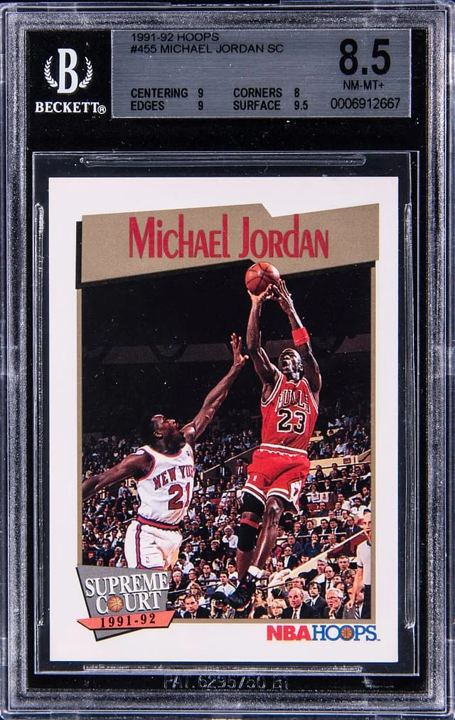 1991-92 NBA Hoops Michael Jordan Supreme Court #455 card image