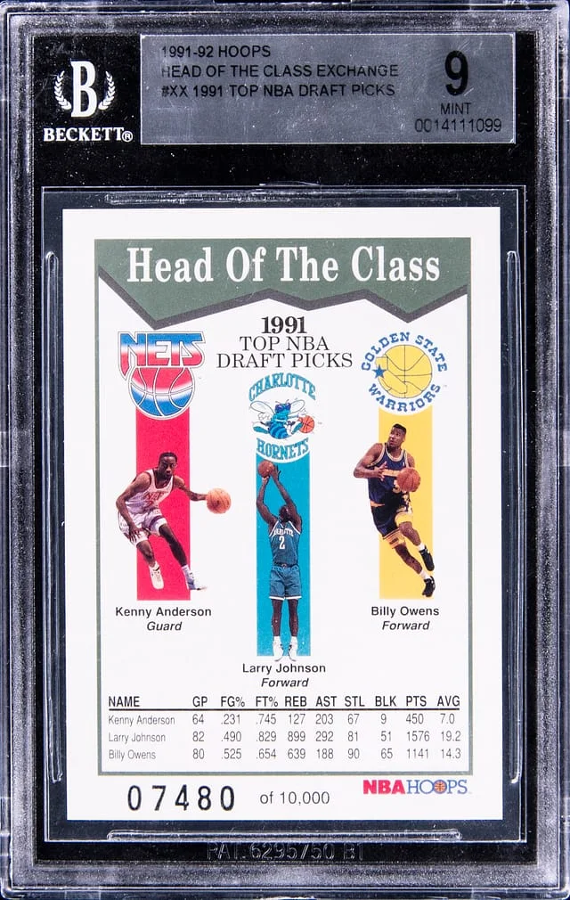 1991-92 NBA Hoops Top NBA Draft Picks Head of the Class Exchange #1991 card image