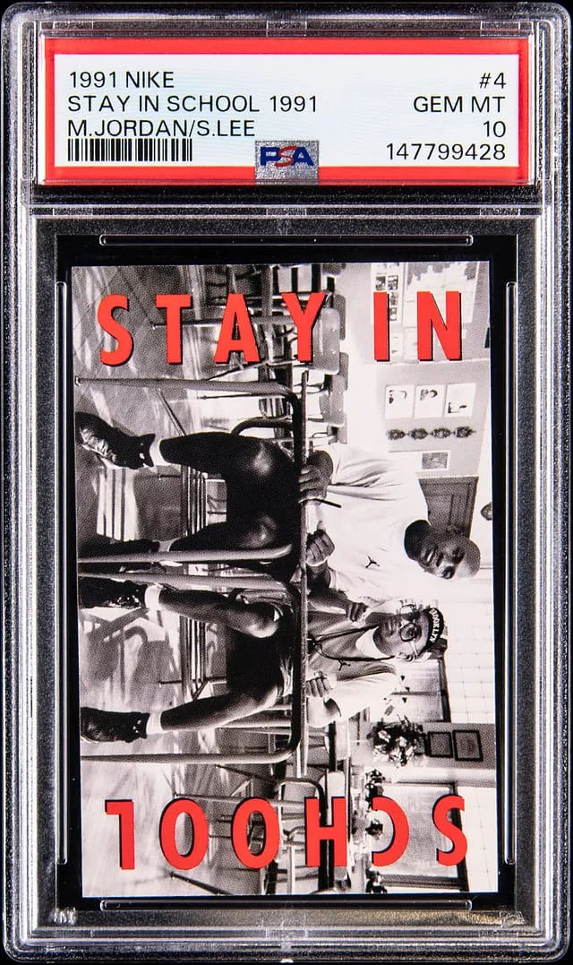 1991-92 Nike Stay In School 1991 Michael Jordan/Spike Lee #4 card image