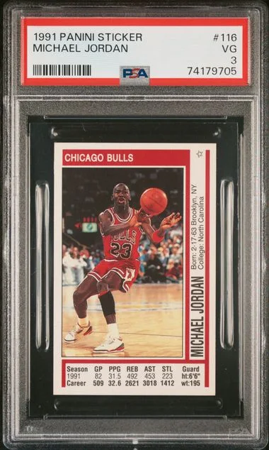 1991-92 Panini Michael Jordan Sticker #116 card image