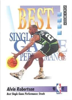 1991-92 SkyBox Alvin Robertson BSGP #312 card image