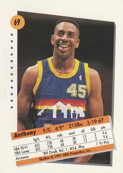 1991-92 SkyBox Anthony Cook #69 card back image