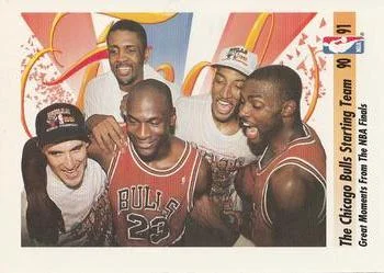 1991-92 SkyBox Bill Cartwright / Horace Grant / Michael Jordan / John Paxson / Scottie Pippen #337 card image