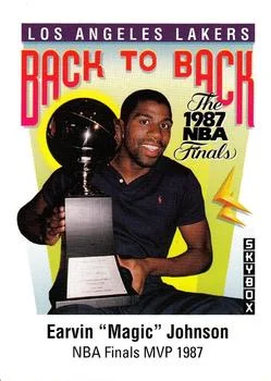 1991-92 SkyBox Magic Johnson / James Worthy [Blister Inserts] Blister Inserts #v card image
