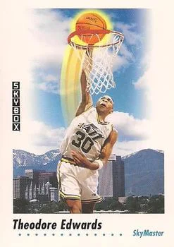 1991-92 SkyBox Blue Edwards SKM #580 card image