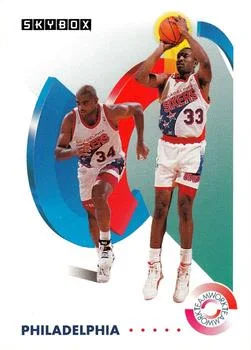 1991-92 SkyBox Charles Barkley / Hersey Hawkins TW #478 card image