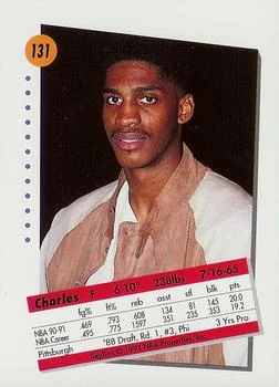 1991-92 SkyBox Charles Smith #131 card back image