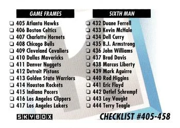 1991-92 SkyBox Checklist K: 405-458 #655 card image