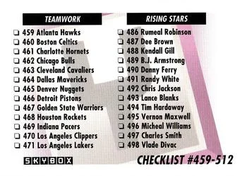1991-92 SkyBox Checklist Y: 459-512 #656 card image