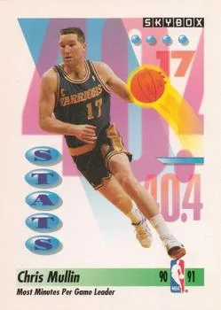 1991-92 SkyBox Chris Mullin STATS #301 card image