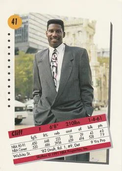 1991-92 SkyBox Cliff Levingston #41 card back image