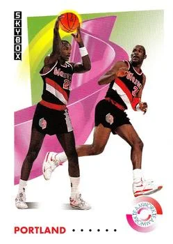1991-92 SkyBox Clyde Drexler / Terry Porter TW #480 card image