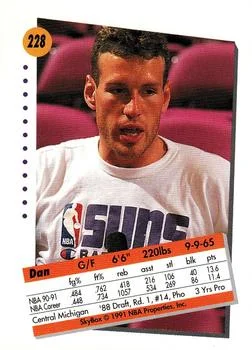 1991-92 SkyBox Dan Majerle #228 card back image