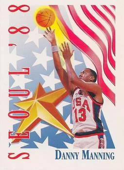 1991-92 SkyBox Danny Manning USA #553 card image