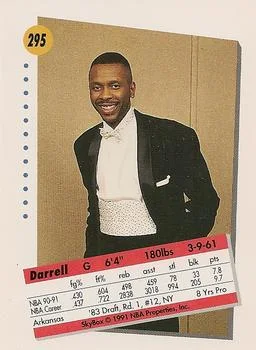 1991-92 SkyBox Darrell Walker #295 card back image