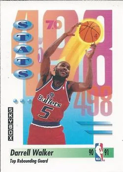 1991-92 SkyBox Darrell Walker STATS #304 card image