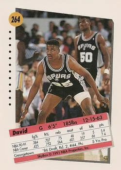1991-92 SkyBox David Wingate #264 card back image