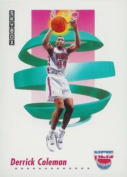 1991-92 SkyBox Derrick Coleman #180 card image