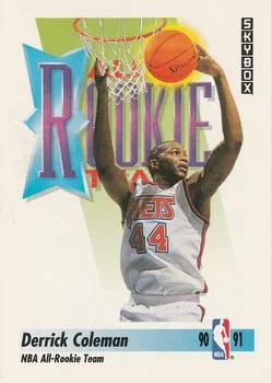 1991-92 SkyBox Derrick Coleman ART #318 card image