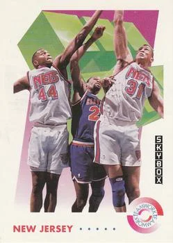 1991-92 SkyBox Derrick Coleman / Sam Bowie TW #475 card image